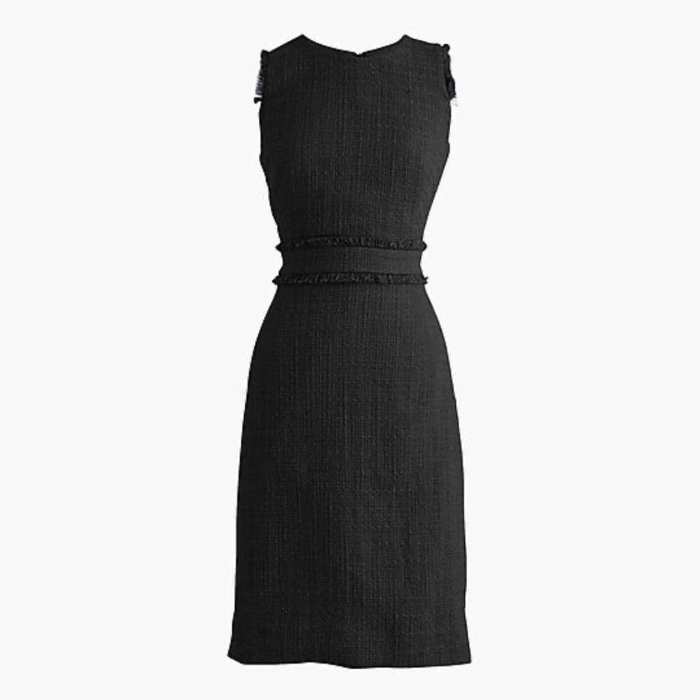 [SOLD] J. Crew Sheath Dress in Tweed (Black)